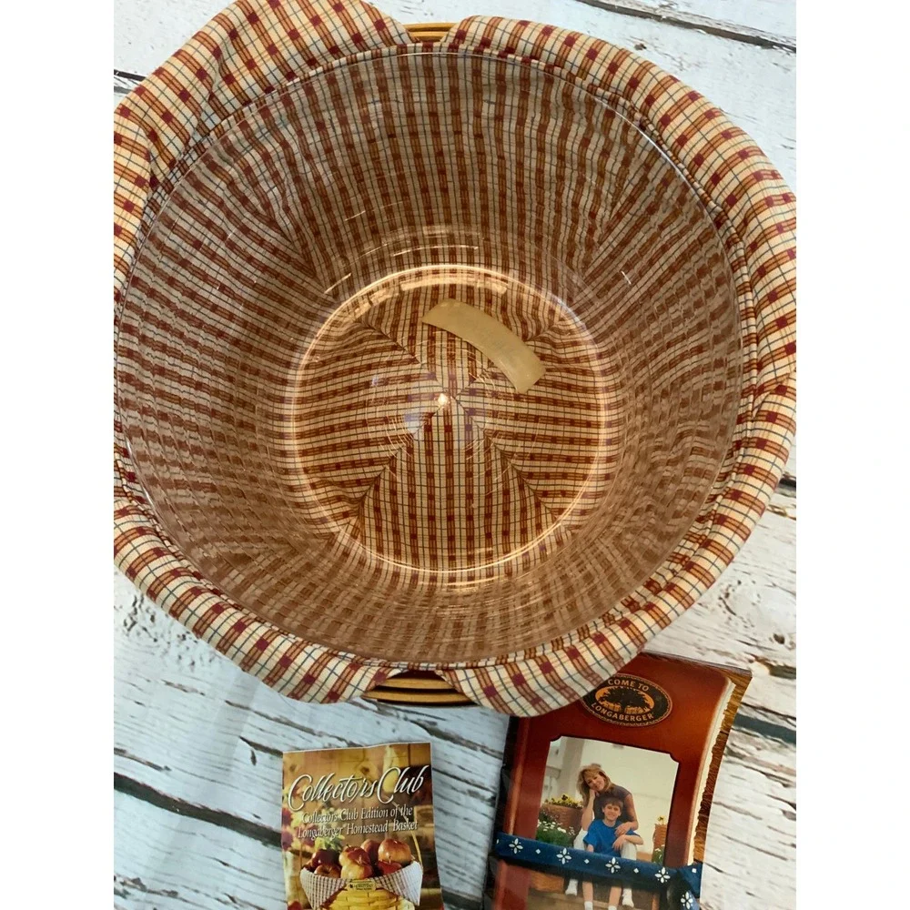 Longaberger 1999 Collectors Club Homestead Basket Liner Protector Booklets